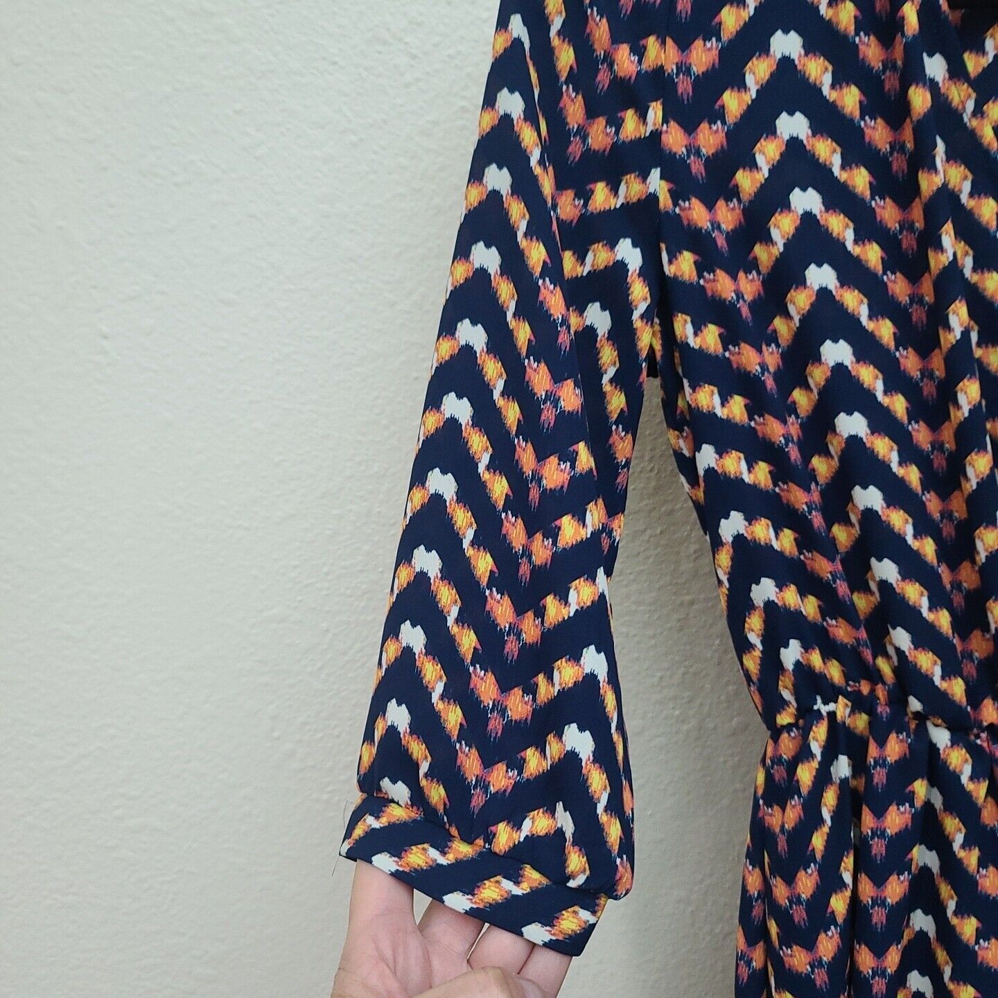 orange and navy chevron dress 34 Girly Chevron Dresses ideas